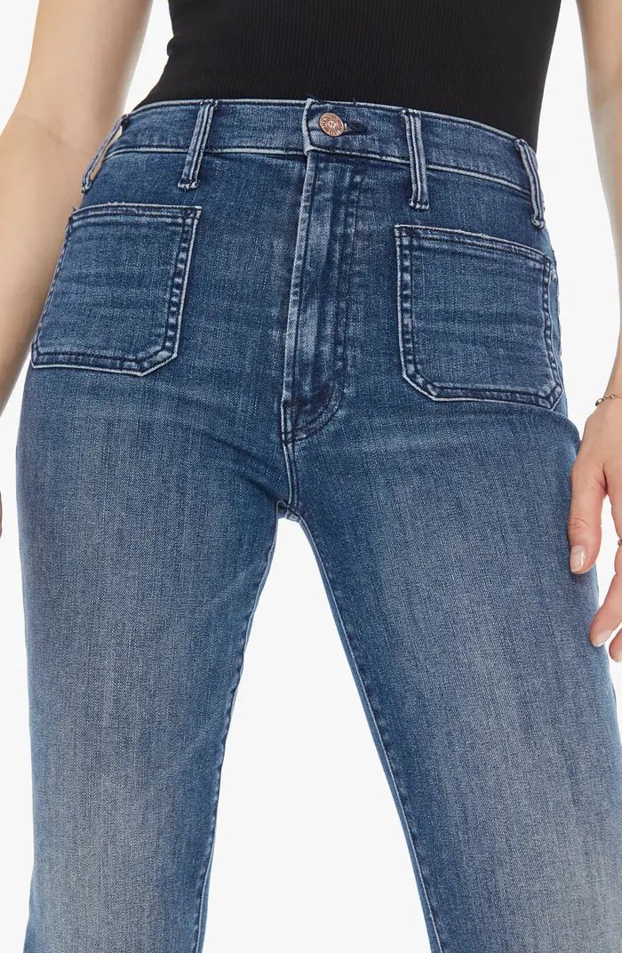 The Hustler Patch Pocket High Waist Ankle Flare Jeans | Nordstrom