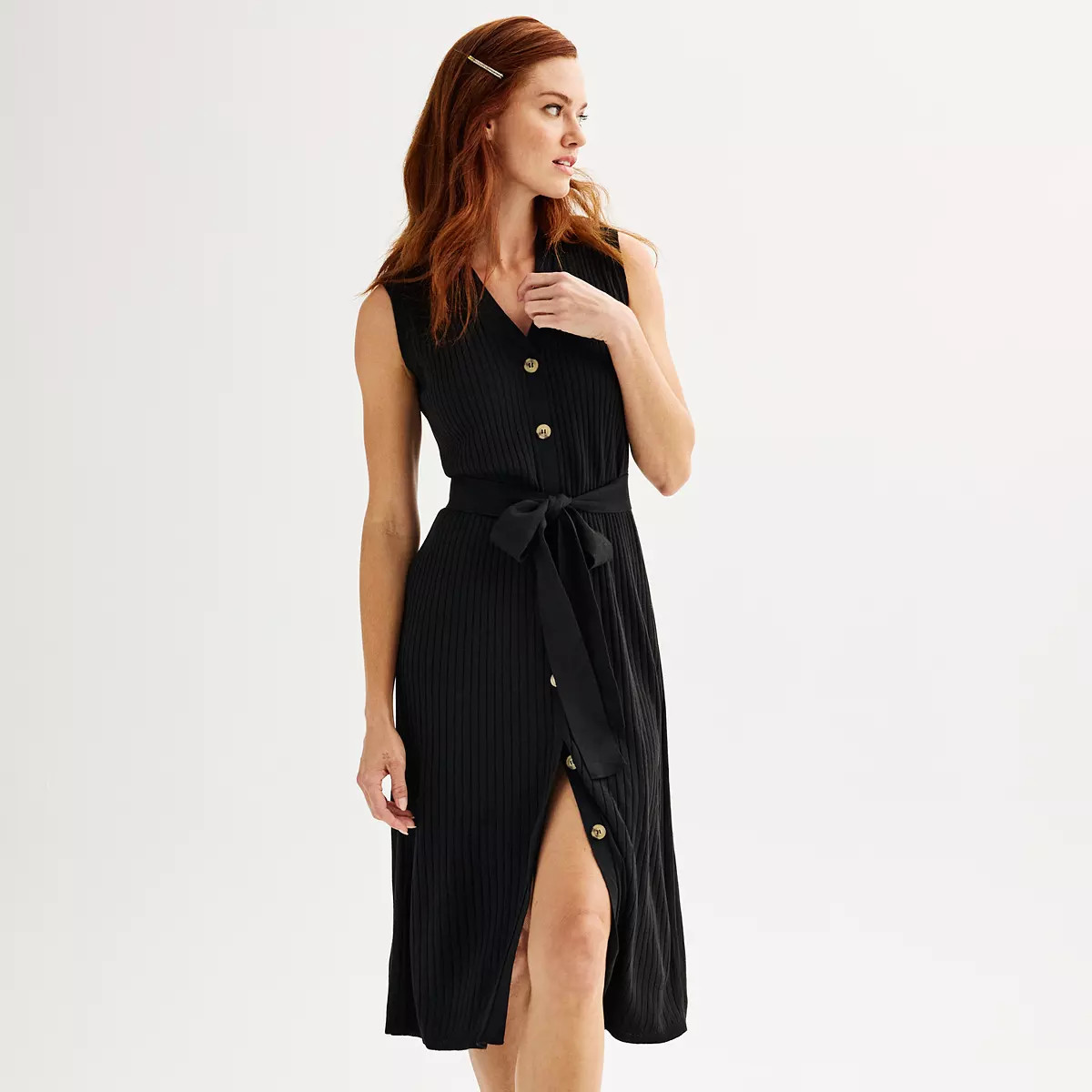 Women's Magaschoni Sleeveless V-Neck Midi Dress | Kohl's