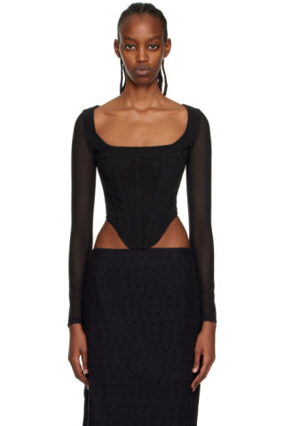 Black Maude Long Sleeve T-Shirt | SSENSE