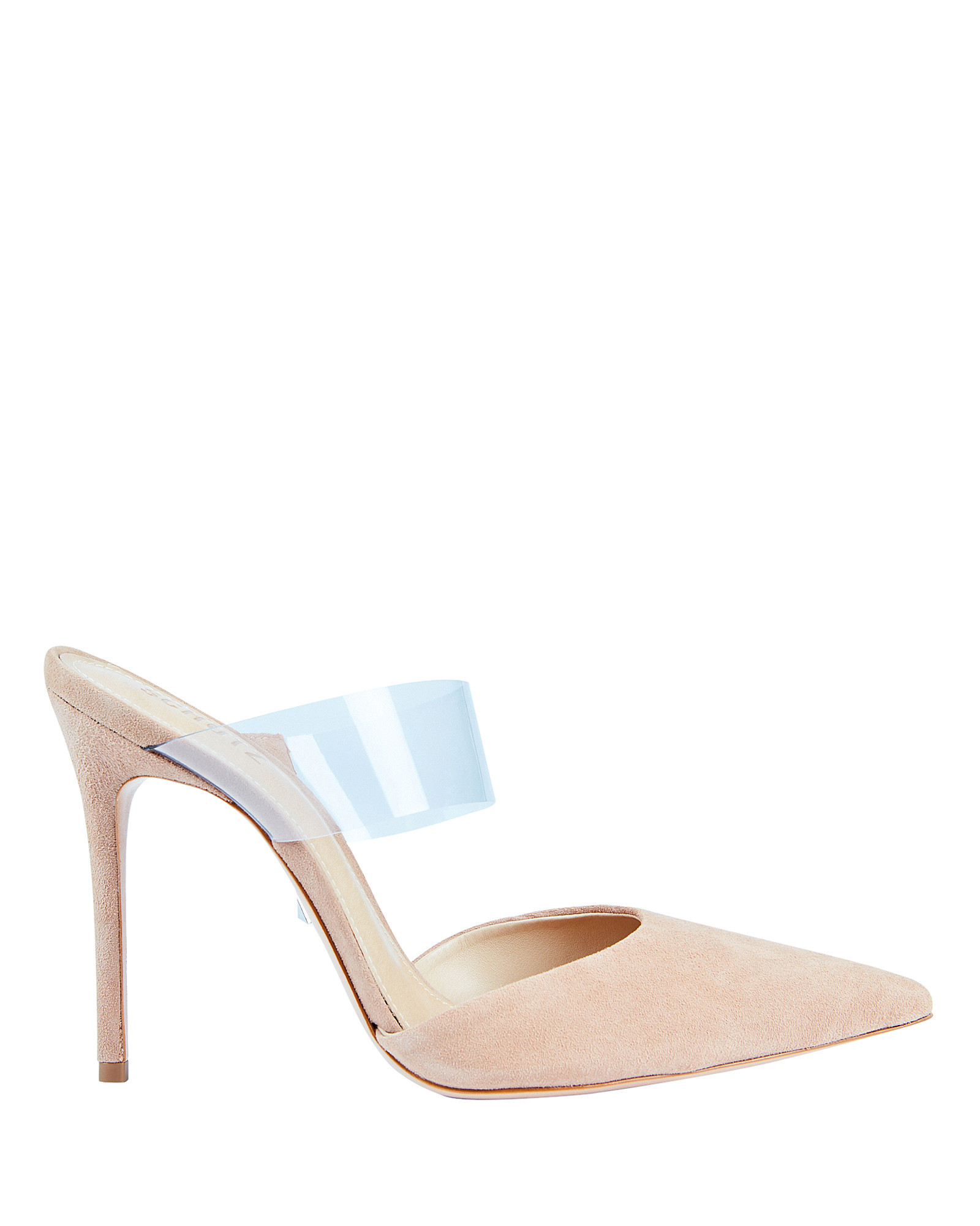 Schutz Sionne PVC Strap Mules, Beige 10 | INTERMIX