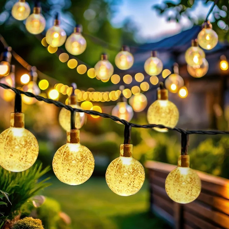 Brochao Solar String Lights Outdoor Waterproof Solar Power LED Patio Lights for Porch Garden Mark... | Walmart (US)