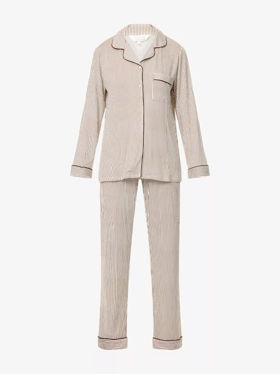 Satin Striped Stretch-Modal Pyjamas | Selfridges