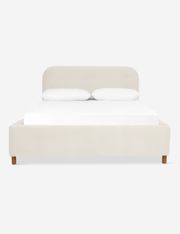 Solene Platform Bed, Boucle Cream | Lulu and Georgia 