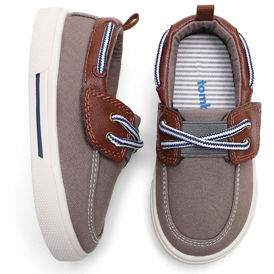 tombik Toddler Boys & Girls Boat Shoes Kids Canvas Sneakers (Toddler/Little Kid) | Amazon (US)