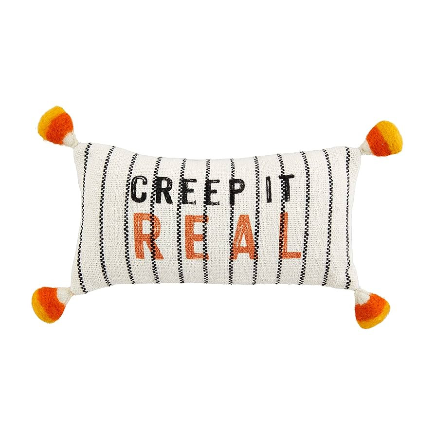 Mud Pie Halloween Pillow, 12" x 6", Creep it Real | Amazon (US)