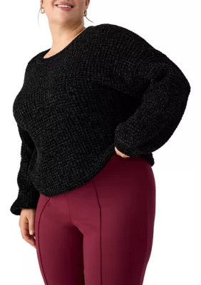 Sanctuary Women's Under the Stars Chenille Sweater, Black, XS | Belk