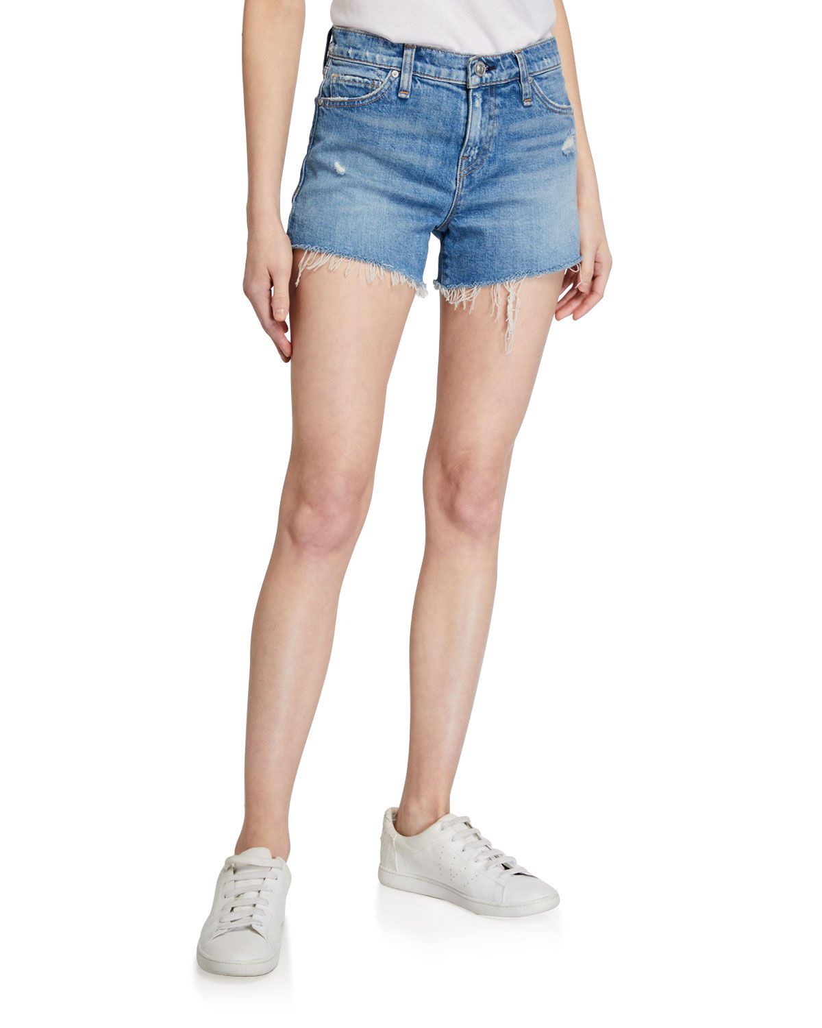 Gemma Mid-Rise Cutoff Shorts | Neiman Marcus