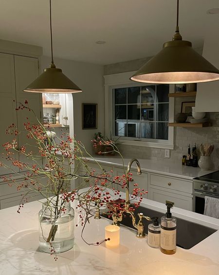 Moody December Christmas vibes and calm evenings at home in the kitchen ❤️ The cabinets are Natural Cream by Benjamin Moore. 

#LTKhome #LTKHoliday #LTKSeasonal