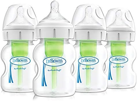 Dr. Brown's Options+ Wide-Neck Bottle, Level 1 Nipple, 5 Ounce (Pack of 4) | Amazon (US)