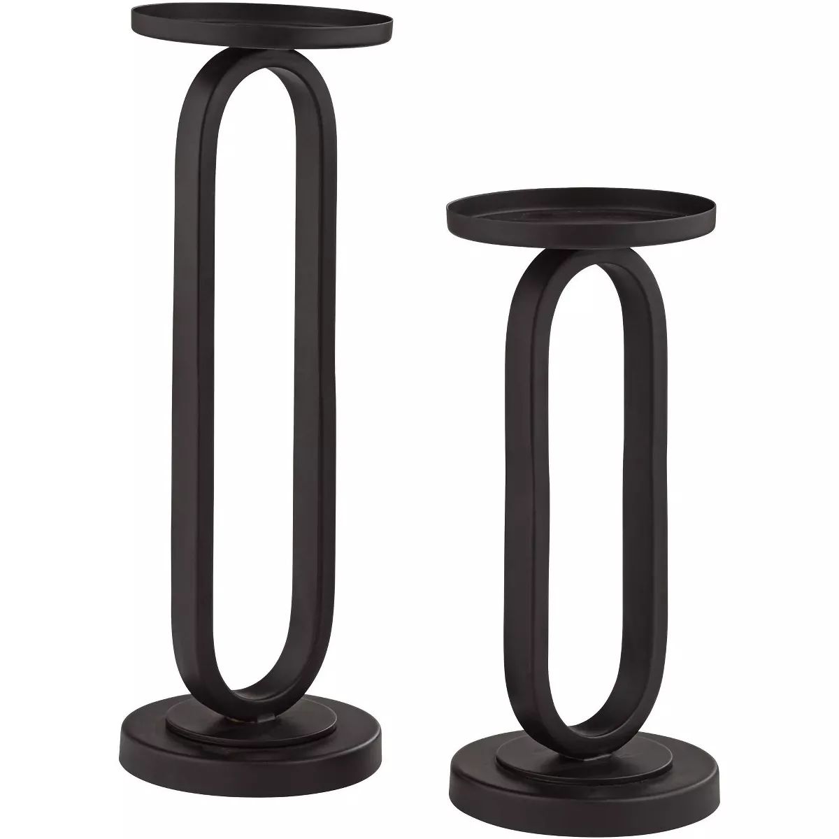 Studio 55D Ford Black Oval Body Metal Candle Holders Set of 2 | Target