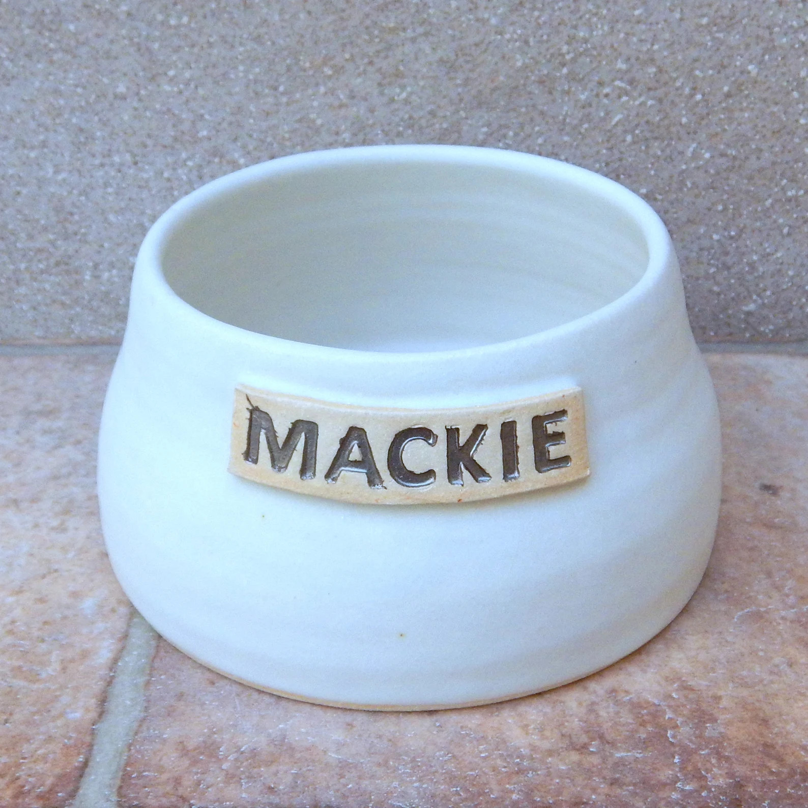 Personalised Large Spaniel Dog Water / Food Bowl for Long Eared Dog Ears Hand Thrown Wheelthrown ... | Etsy (US)