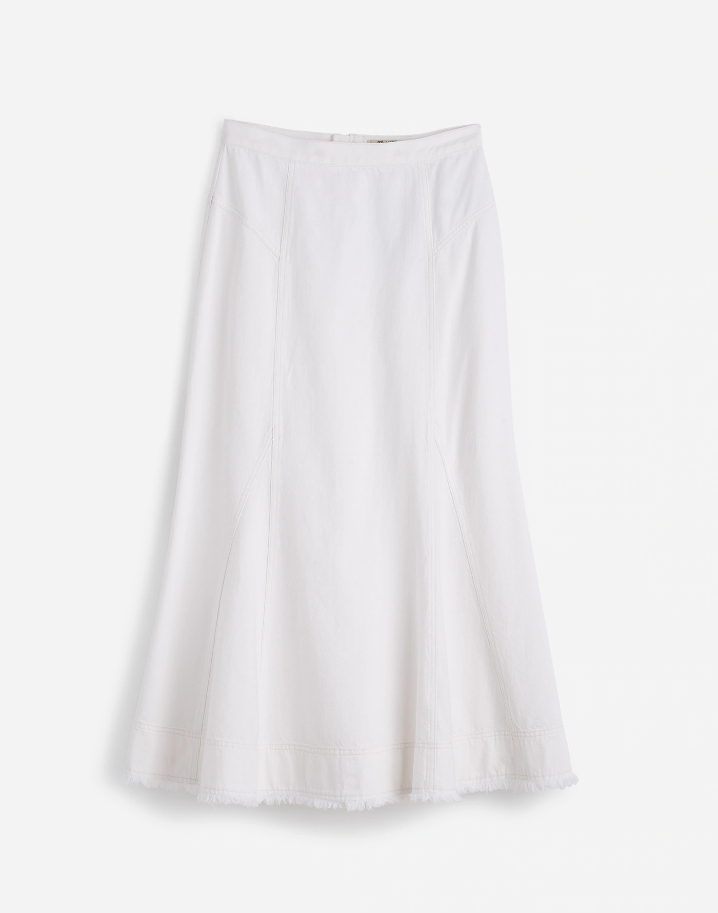 Fluted Midi Skirt in Tile White | Madewell