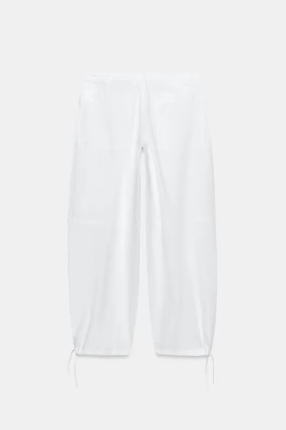 WIDE-LEG TROUSERS WITH DRAWSTRINGS | Zara FR
