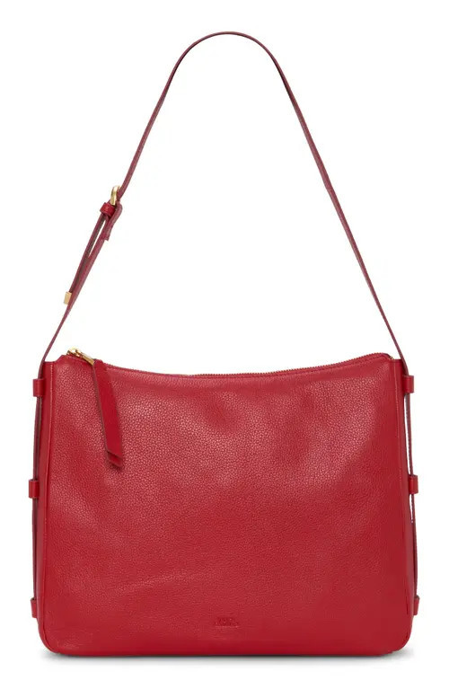 Vince Camuto Noemi Leather Shoulder Bag in Rush Red at Nordstrom | Nordstrom