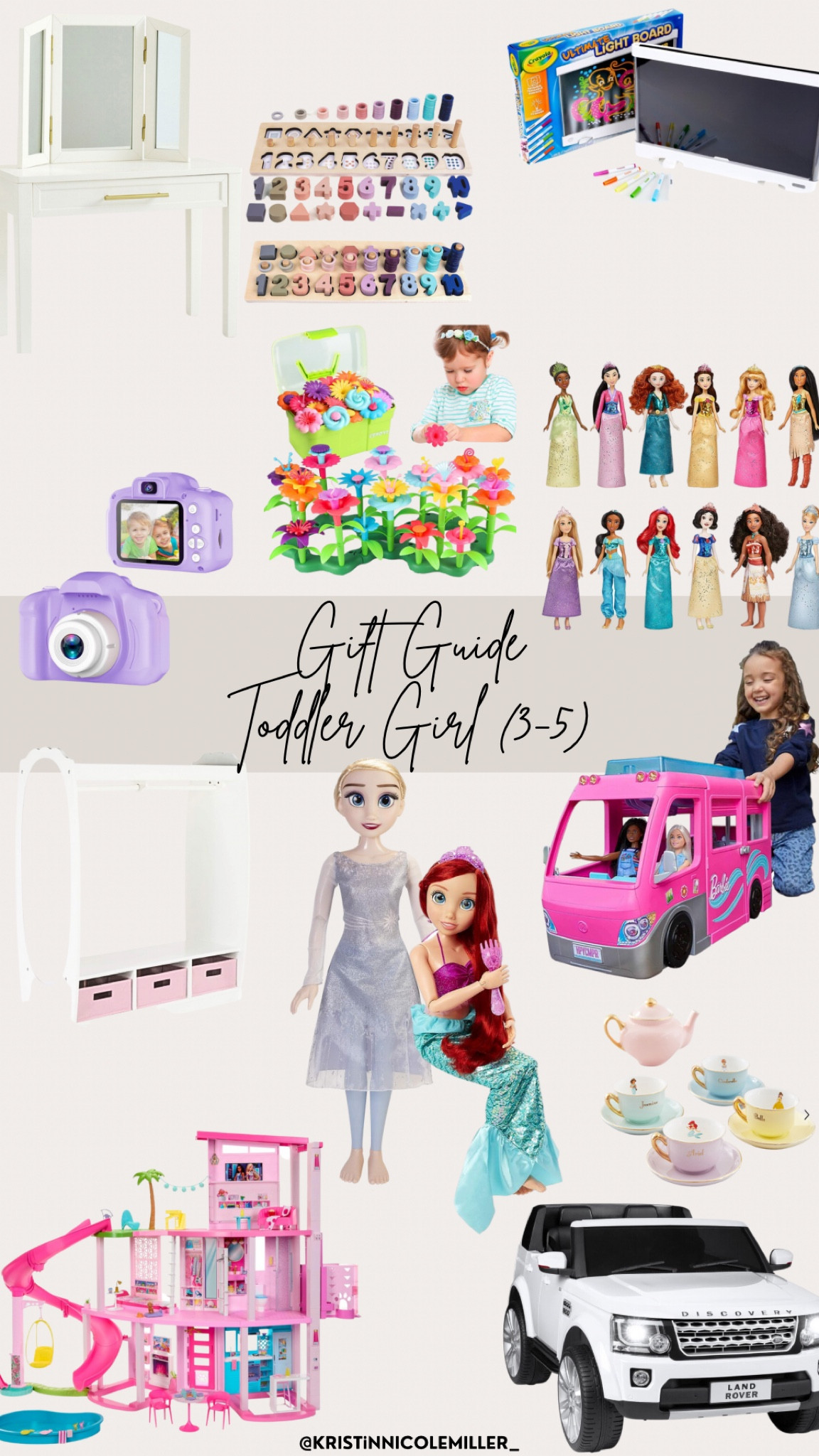 Gift guide for toddler girl, 3-5, Barbie, princess, wooden puzzle, drawing pad, toys, gift ideas, toddler girl gift guide, gift ideas

#LTKGiftGuide #LTKkids #LTKHoliday
