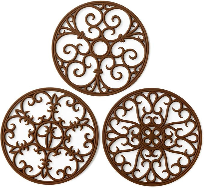 Silicone Trivet Mat - Non-Slip & Heat Resistant Kitchen Hot Pads for Countertops & Table - Kitche... | Amazon (US)