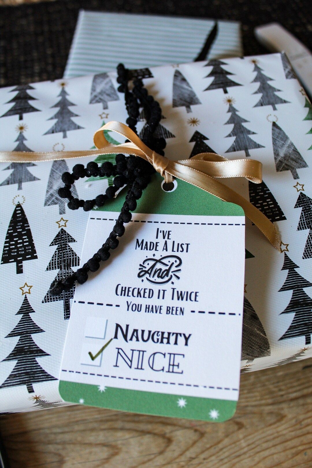 Christmas Gift Tag Printable *DIGITAL FILE* Naughty or Nice Holiday Gift Wrapping Tag, Christmas ... | Etsy (US)