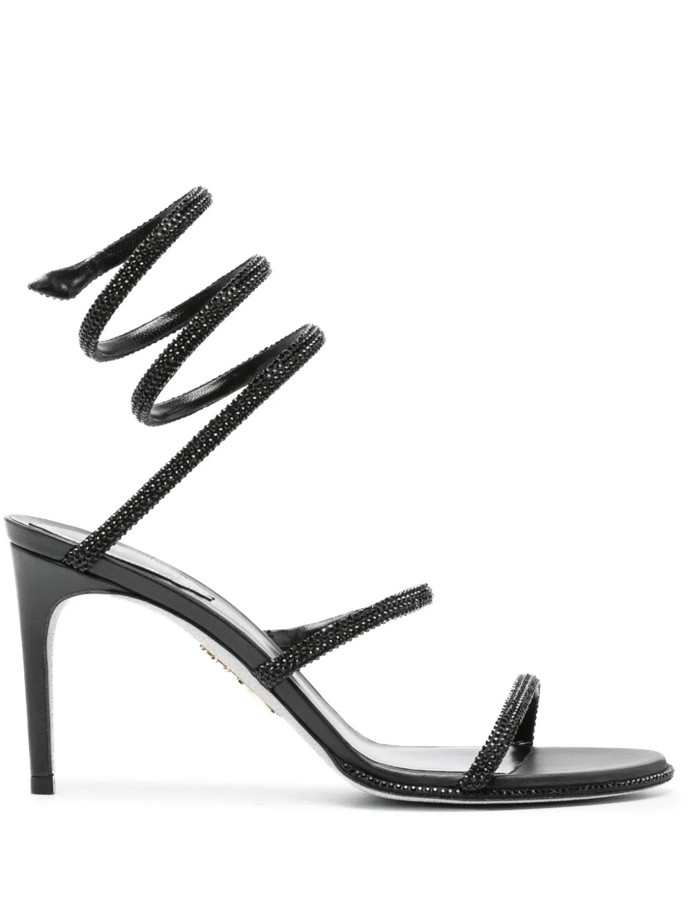 René Caovilla Cleo 90mm ankle-strap Sandals | Black | FARFETCH AU | Farfetch Global