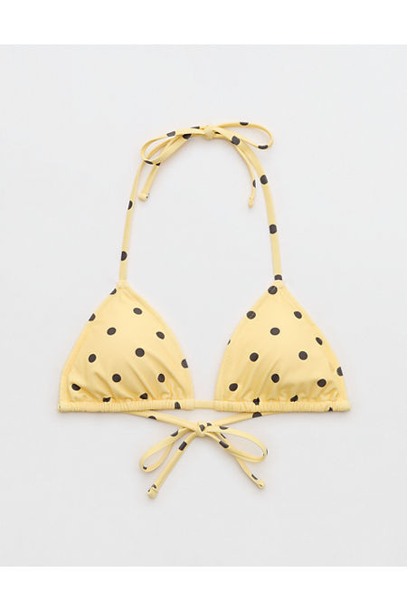 Aerie String Triangle Bikini Top Women's Citron XXS | Aerie