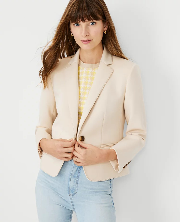 The Petite Newbury Blazer in Double Knit | Ann Taylor (US)