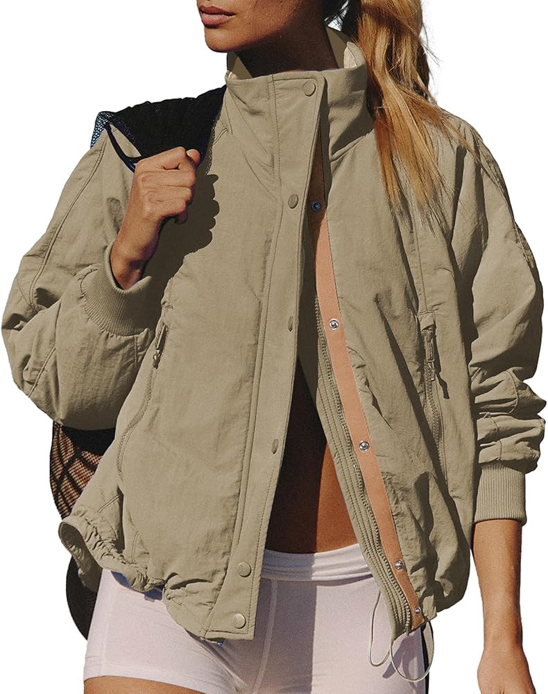 Winter Jackets for Women Long Sleeve High Neck Zipper Up Fleece Lined Overcoat Field Tripper Jack... | Amazon (US)