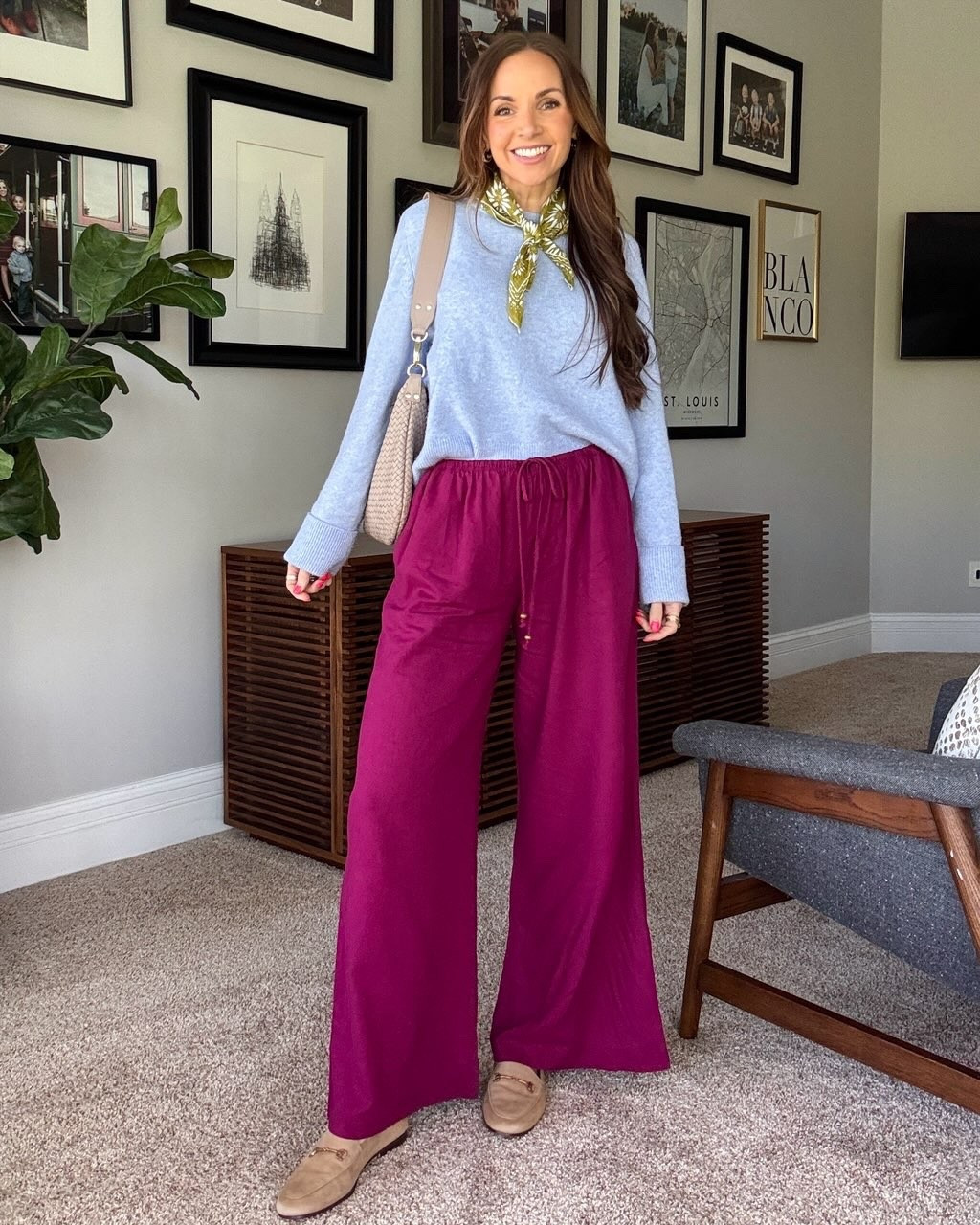 Monday OOTD
@Target pants (small)
@abercrombie sweater (small) 
@onequince bag
@amazon scarf

#LTKgrwm #LTKdayinmylife #LTKootd