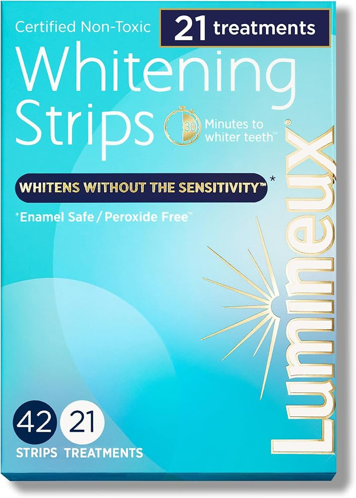 Lumineux Teeth Whitening Strips 21 Treatments – Peroxide Free - Enamel Safe for Whiter Teeth - ... | Amazon (US)