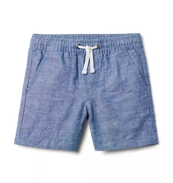 Linen-Cotton Drawstring Pull-On Short | Janie and Jack
