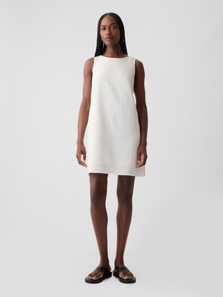 Linen-Blend Shift Mini Dress | Gap (US)