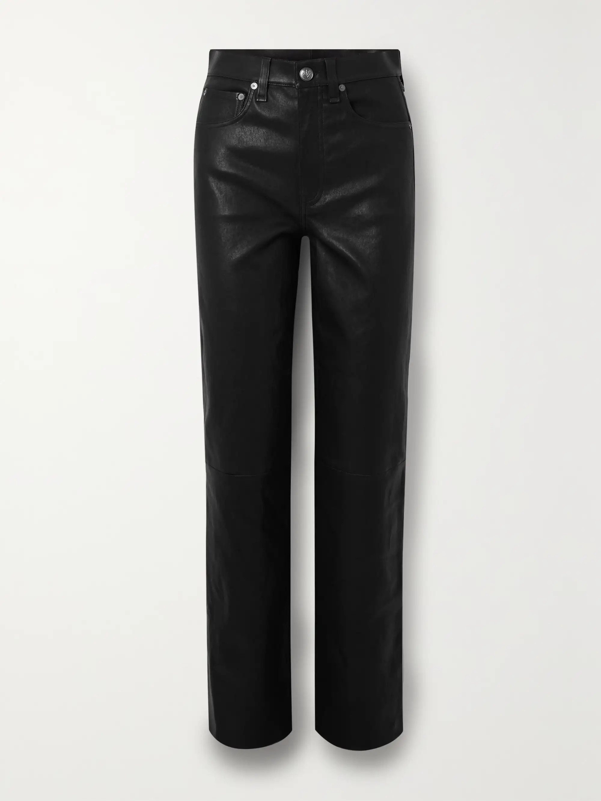RAG & BONEHarlow paneled leather straight-leg pants | NET-A-PORTER (US)