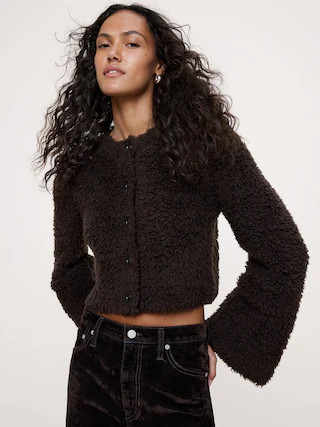 Curly Merino-Blend Cardigan | Banana Republic (CA)