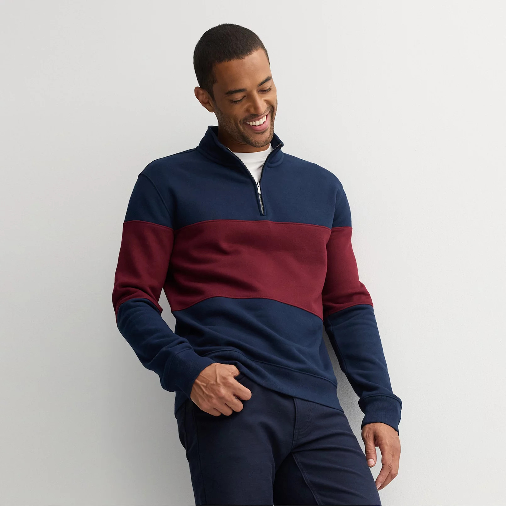Men's Sonoma Goods For Life® Quarter Zip Sweatshirt | Kohl's