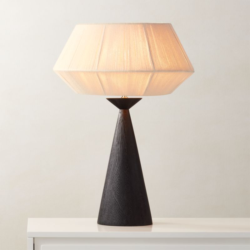 Totora Oak Wood Table Lamp + Reviews | CB2 | CB2