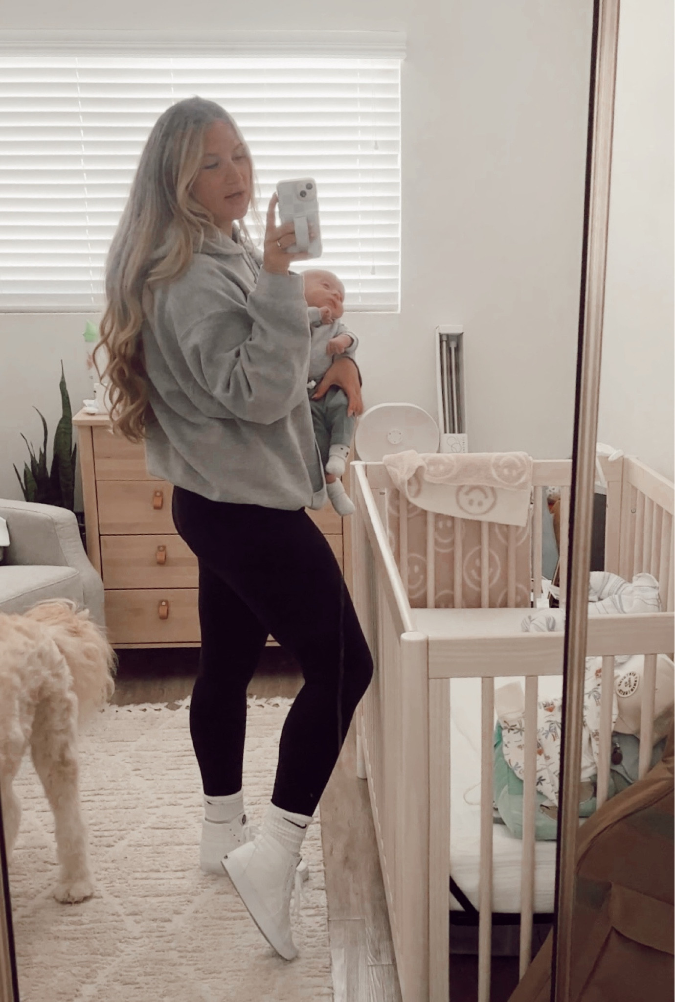 OOTD with me and my baby! We went out for a casual day walking with my mom and went for the hoodie, leggings, white socks and sneaker look 😍 

#LTKshoecrush #LTKcurves #LTKbaby