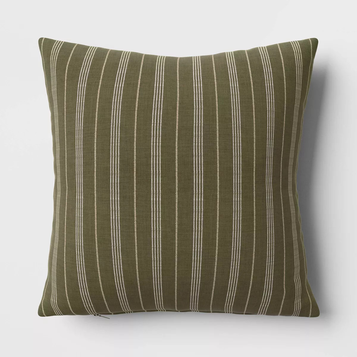 Cotton Flax Woven Striped Square Throw Pillow - Threshold™ | Target