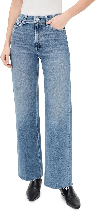 PAIGE Women's Anessa Jeans with Raw Hem | Amazon (US)