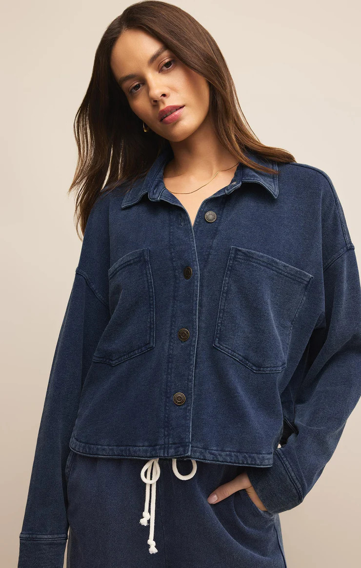 All Day Cropped Knit Denim Jacket | Z Supply