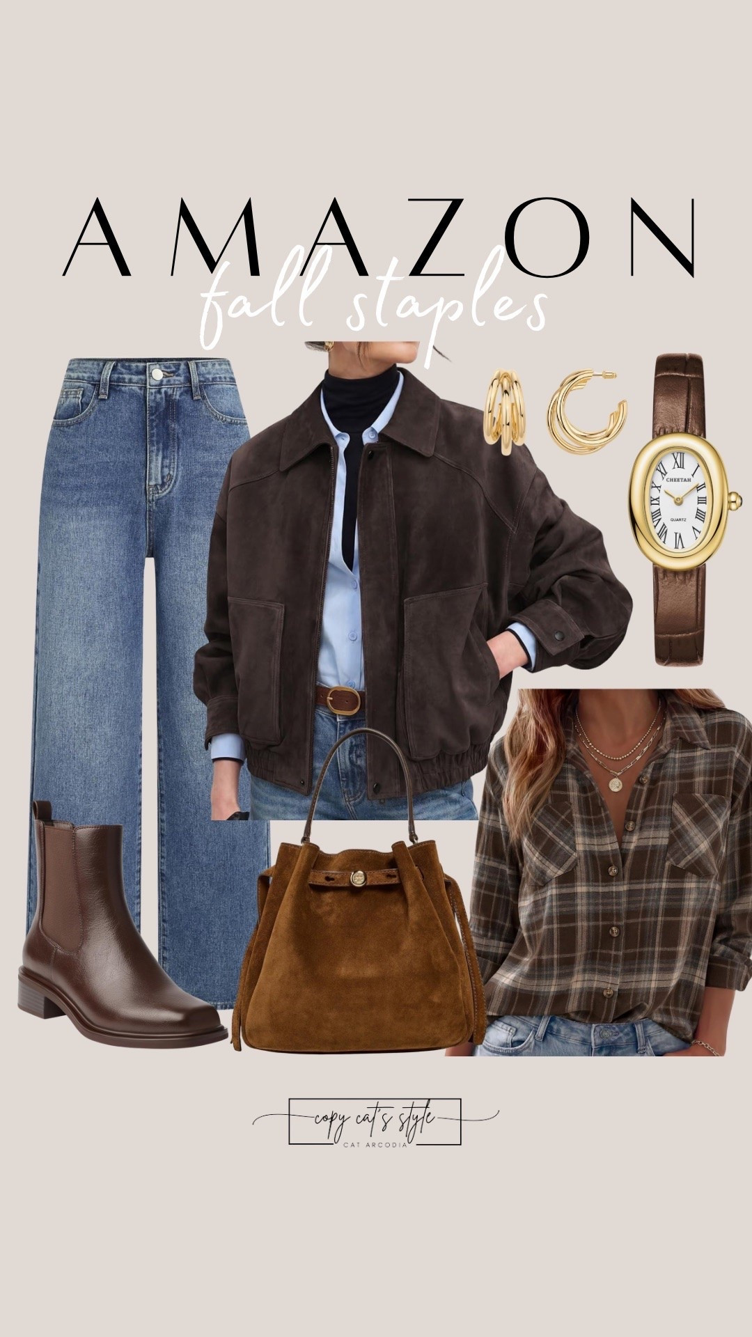Amazon fall staples that never go out of style. Fall jacket, fall plaid, fall boots, fall bags, jeans

#LTKgrwm #LTKOver40 #LTKMidsize