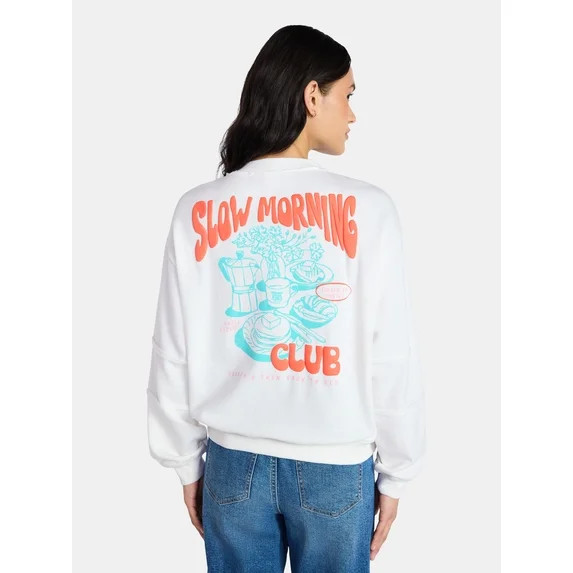 Mother’s Day Women’s Slow Morning Graphic Sweatshirt from Way to Celebrate, Sizes S-XXXL | Walmart (US)