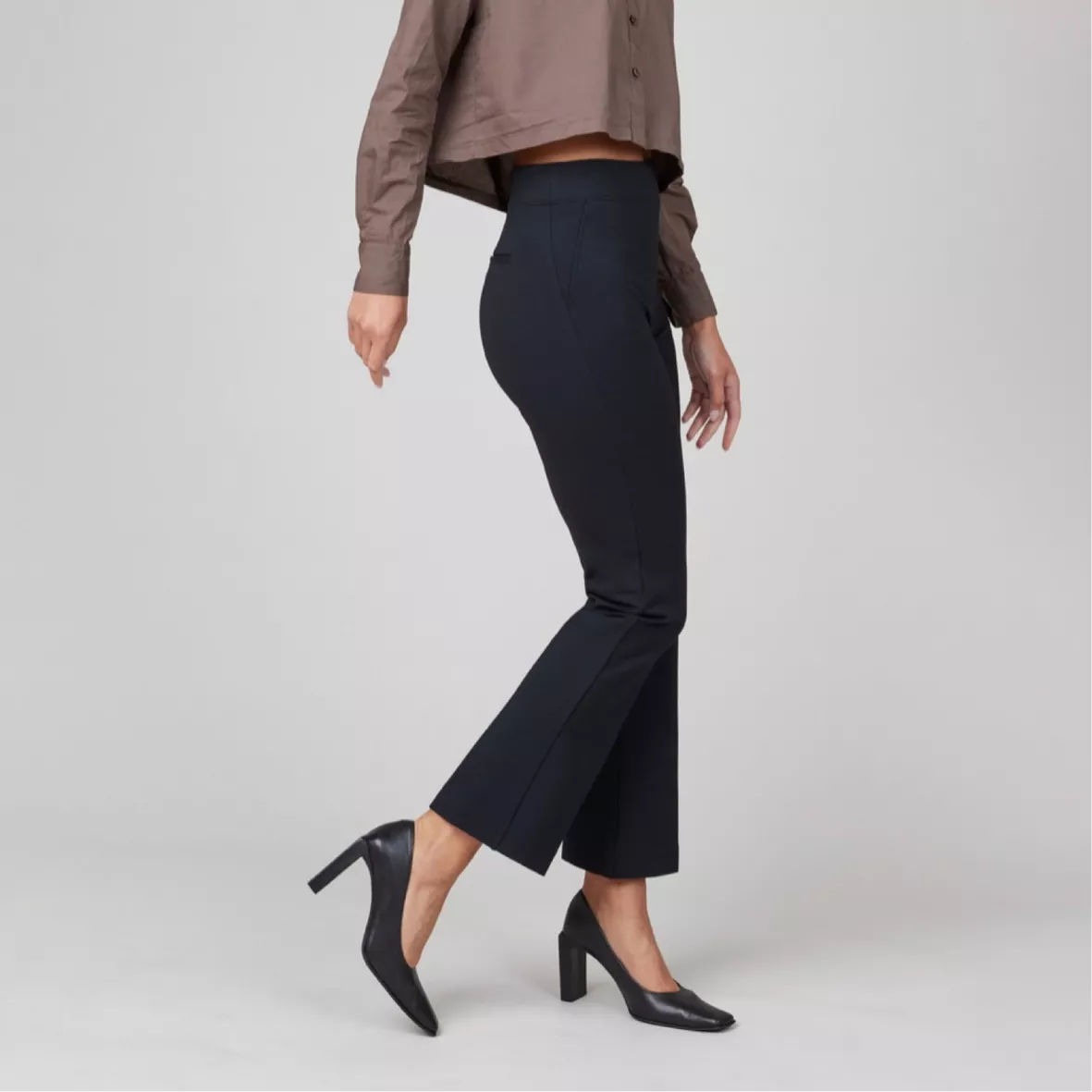 Leather-Like Kick Flare Pant curated on LTK