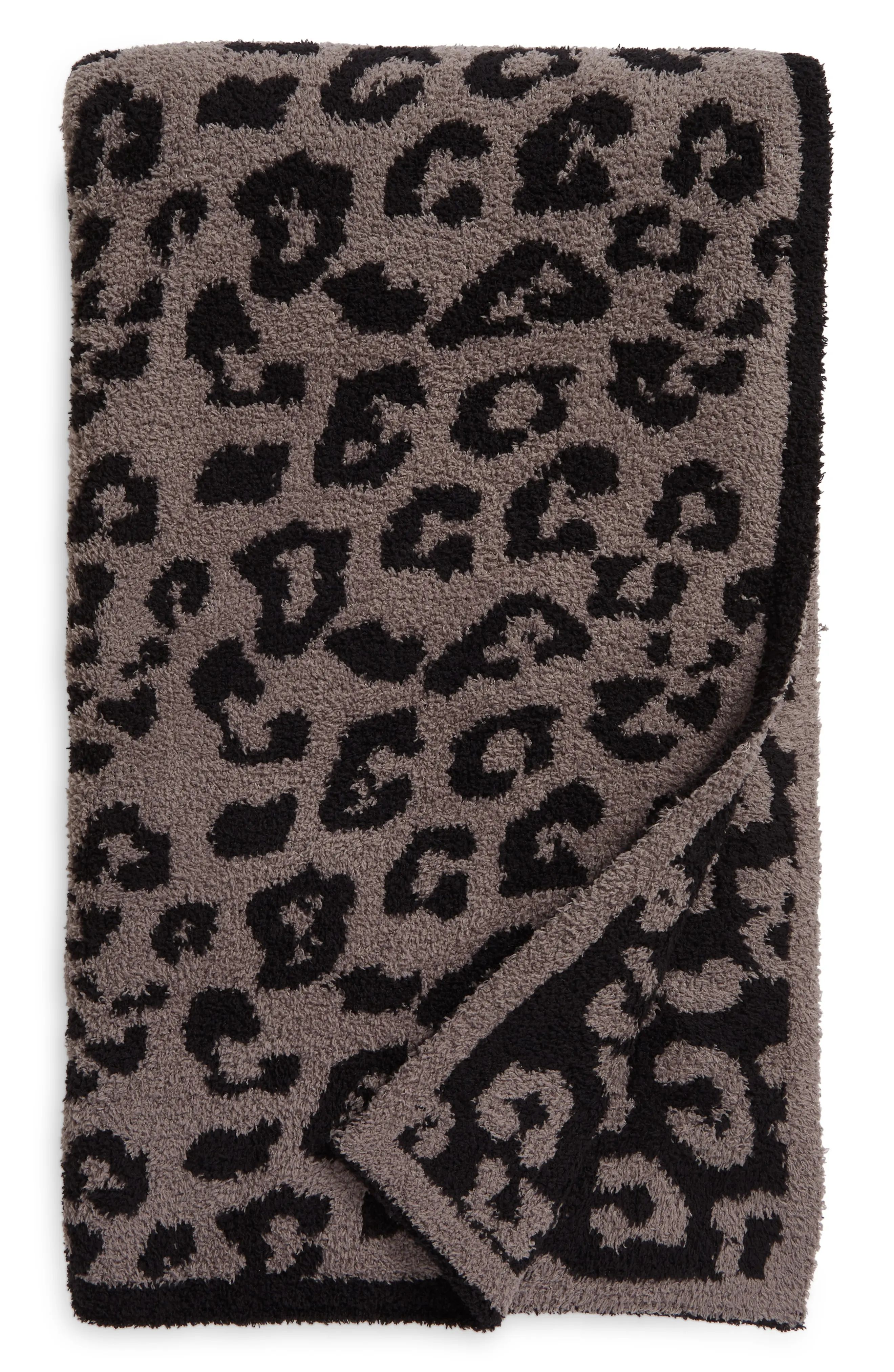 Barefoot Dreams(R) In the Wild Throw Blanket in Charcoal-Black at Nordstrom | Nordstrom