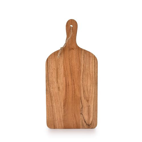 Samhita Acacia Wood Paddle Cutting Boards with handle for Kitchen, Cheese, and Food Serving Tray, Charcuterie Boards (15" x 7" x 0.65") | Amazon (US)