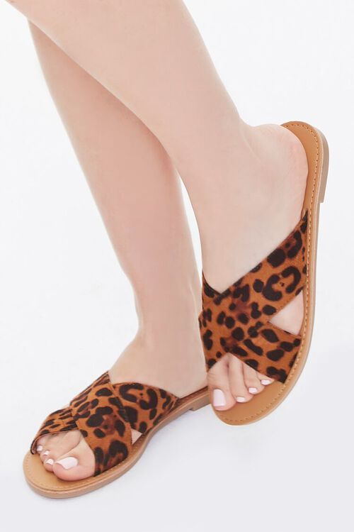 Leopard Crisscross Sandals | Forever 21 (US)