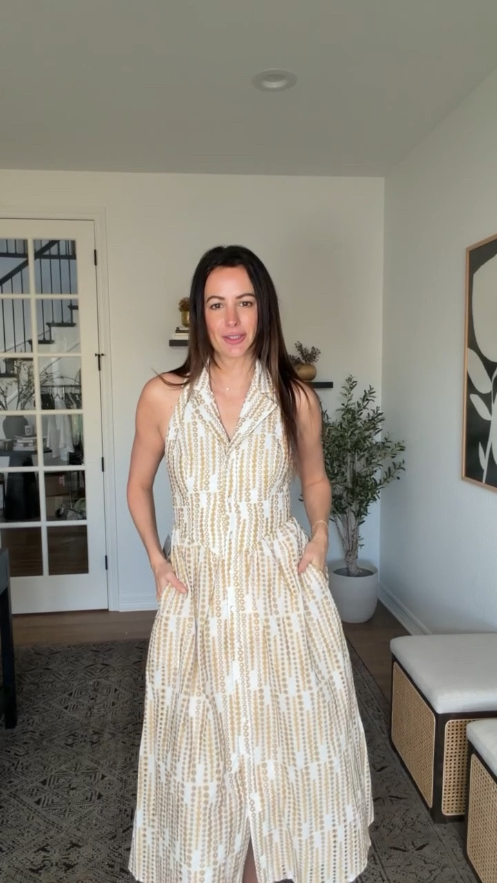 This dress is a great option for spring! I love the halter style and the midi length! I am wearing an xs but need a small.

#LTKootd #LTKgrwm #LTKTall