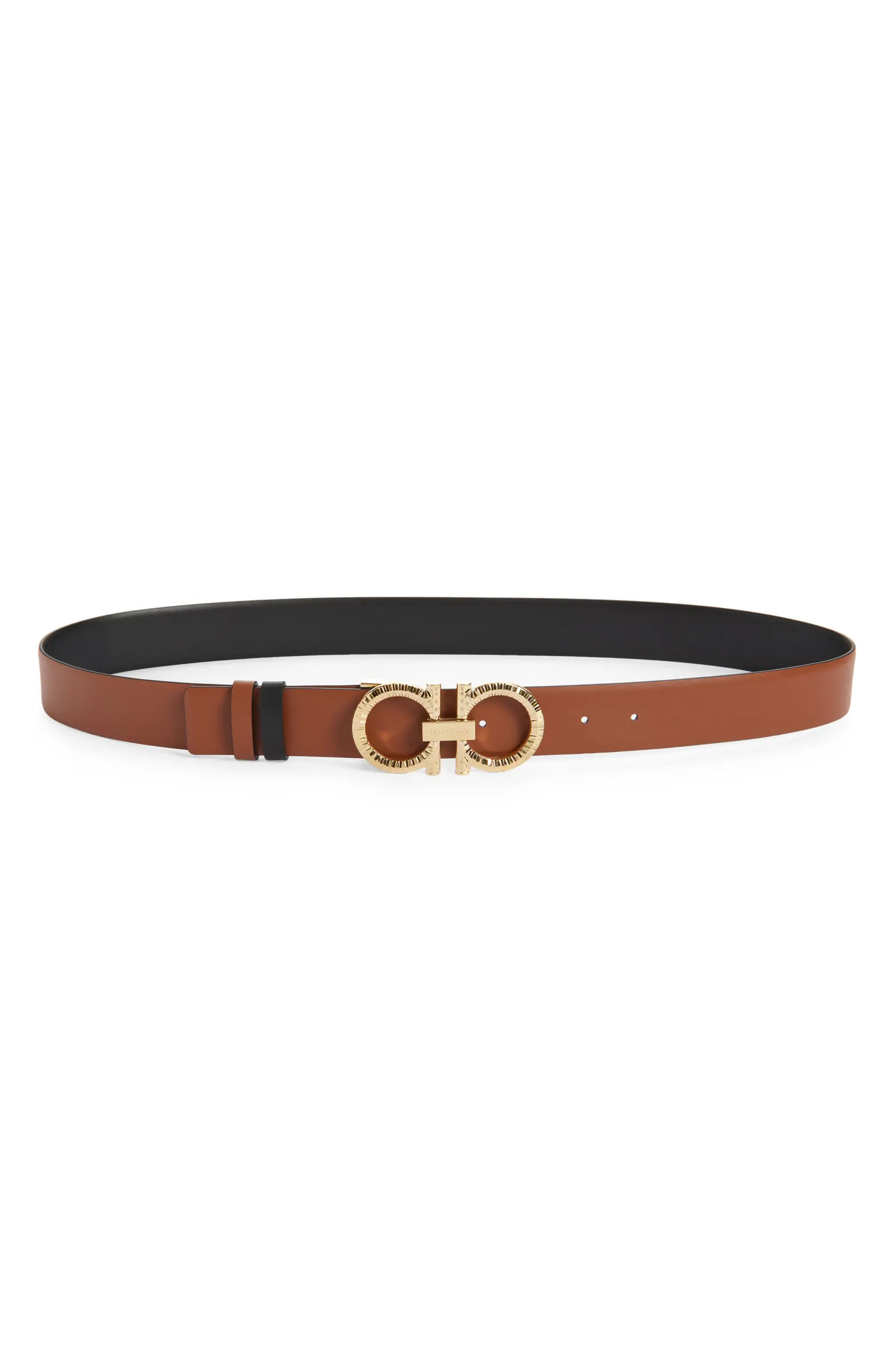 Gancio Buckle Reversible Leather Belt | Nordstrom