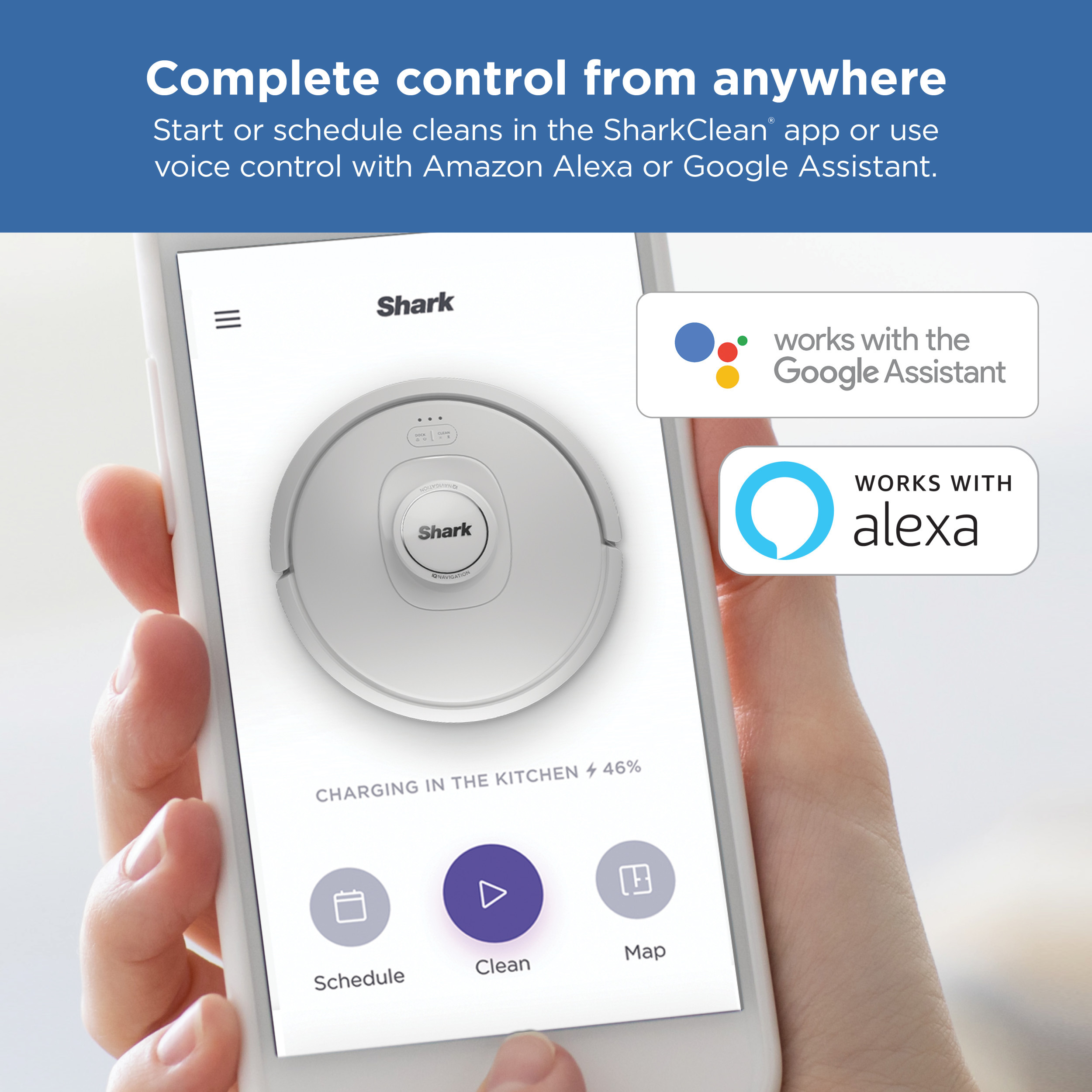 Shark IQ Robot Vacuum with Bagless 60 Day Capacity Base, Multi-Surface Cleaning, Home Mapping, RV... | Walmart (US)