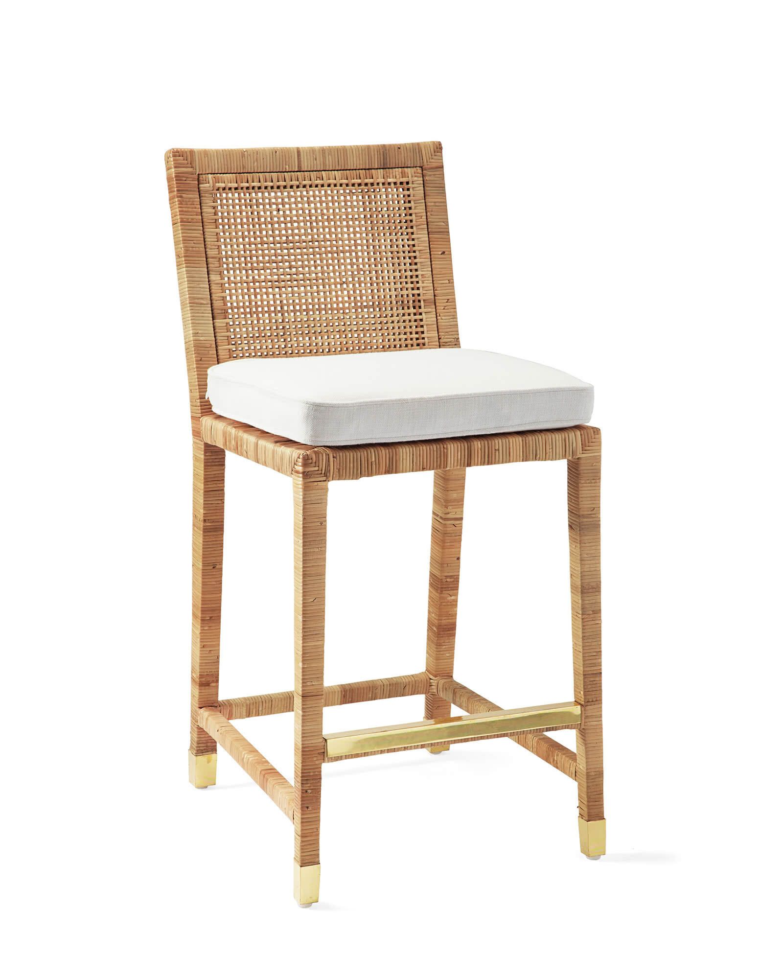 Balboa Rattan Counter Stool - Natural | Serena and Lily