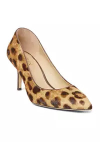 Lanette Leopard Print Haircalf Pumps | Belk