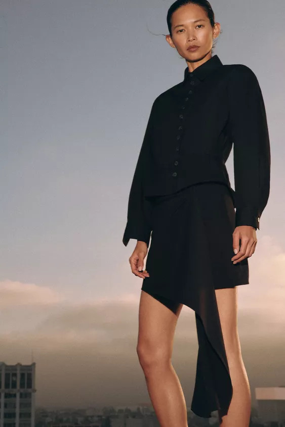 ZW COLLECTION BUTTONED PEPLUM SHIRT | Zara UK