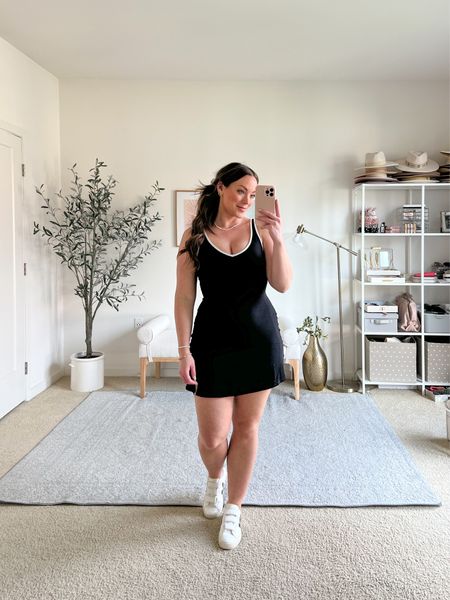 A good active dress and sneakers 🏁🤍🖤

Wearing a medium in the dress, a little short, need a little longer length! Love the black and white contrast 



#LTKmidsize #LTKfitness #LTKSeasonal